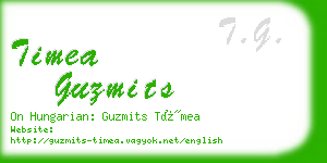 timea guzmits business card